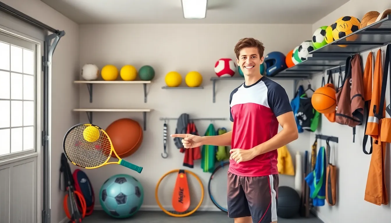 sports equipment organizer